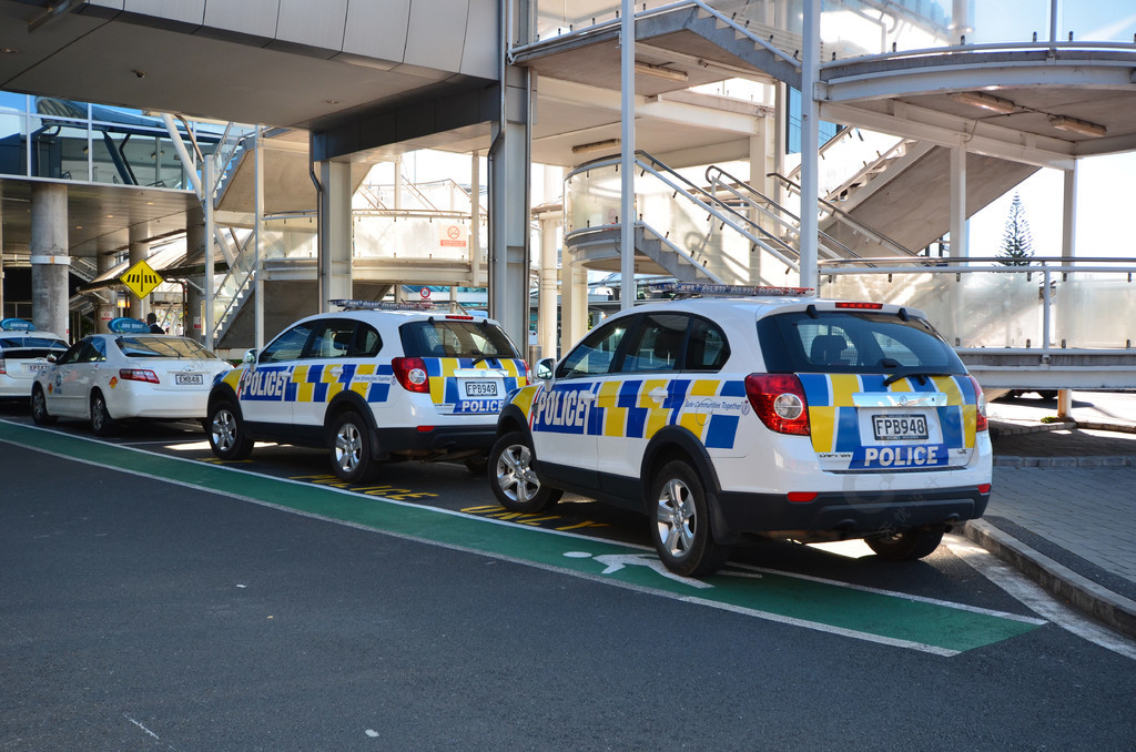 警车.奥克兰国际机场.新西兰.