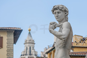 在佛罗伦萨，意大利米开朗基罗的大卫雕像