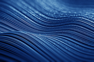 抽象波浪在深蓝表面背景。艺术的概念