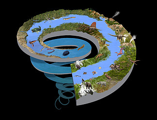 地质历程螺旋图图片