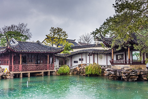 旅行 公園 花園 雨 水機 古典 文化遺產 老 池塘 江 景觀 架構 建築