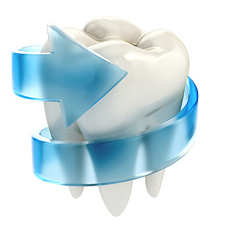 牙齿保护 3d 概念