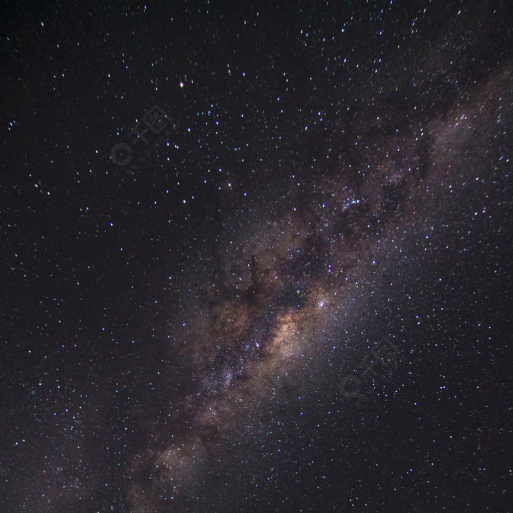 银河在星光灿烂的夜晚特写