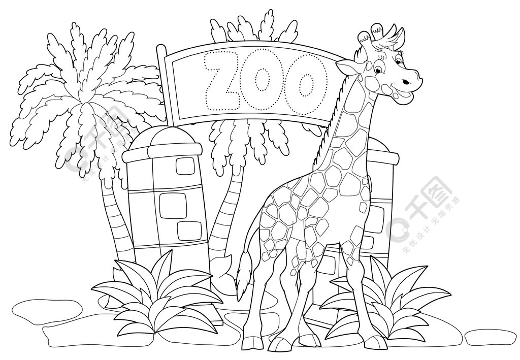 最简单动物园简笔画图片