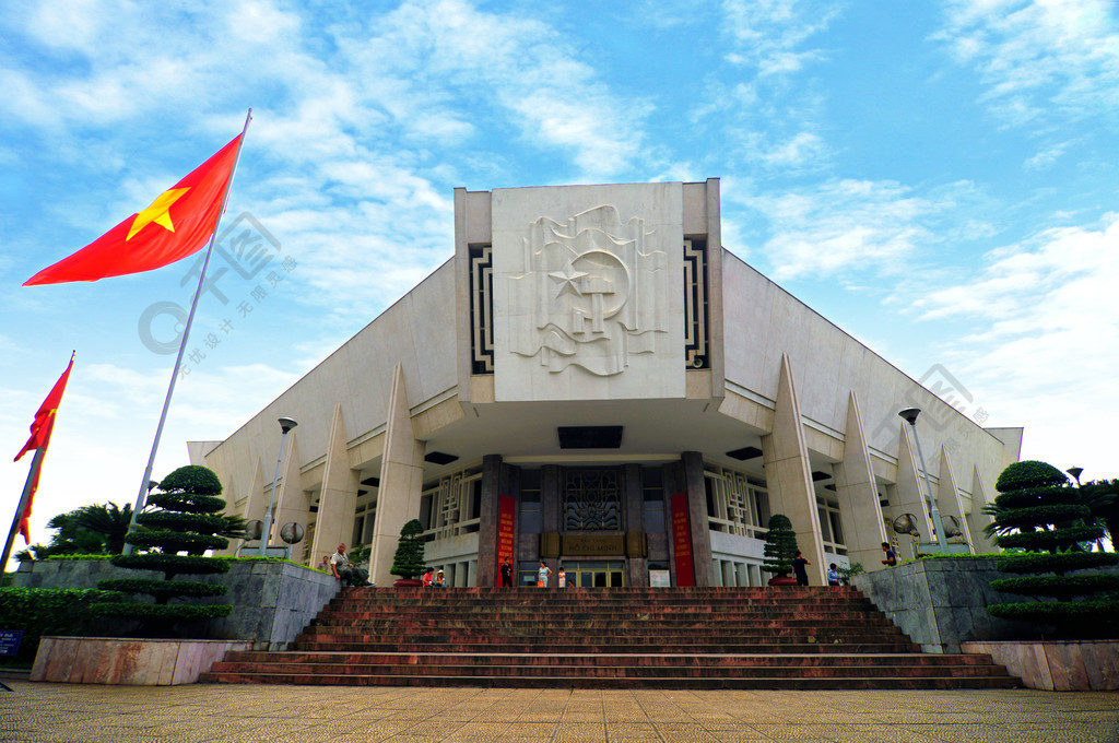 浩在越南的河内胡志明博物馆.