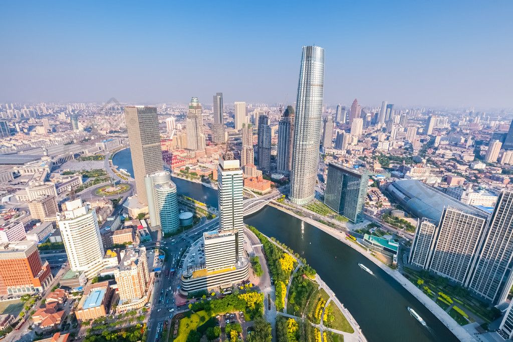 天津天际线在下午的鸟瞰图建筑/城市免费下载_jpg格式_4802像素_编号