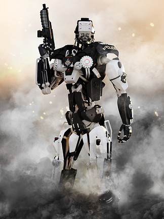 机器人未来警察装甲的机甲武器