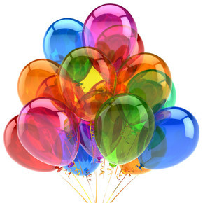 气球派对生日气球装饰彩色半透明